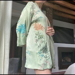 trf _outerwear embroidered kimono
